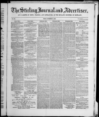 cover page of Stirling Journal and Advertiser published on November 30, 1883