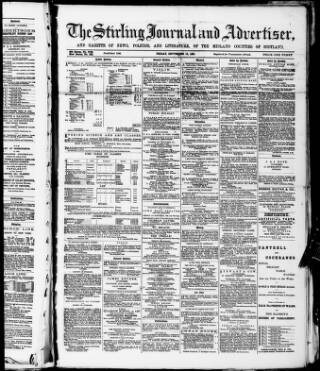 cover page of Stirling Journal and Advertiser published on September 18, 1891