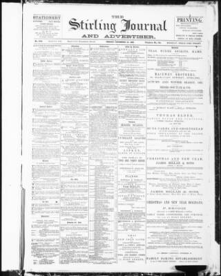 cover page of Stirling Journal and Advertiser published on December 30, 1892