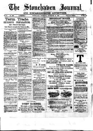 cover page of Stonehaven Journal published on November 30, 1899