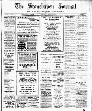 cover page of Stonehaven Journal published on July 6, 1916