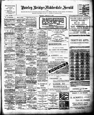cover page of Pateley Bridge & Nidderdale Herald published on February 28, 1903