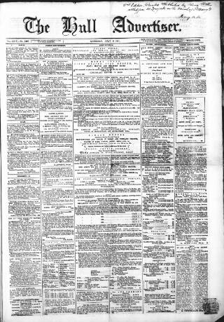 cover page of Hull Advertiser published on July 6, 1861