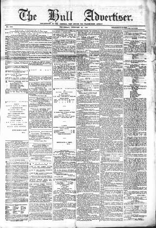 cover page of Hull Advertiser published on February 28, 1866