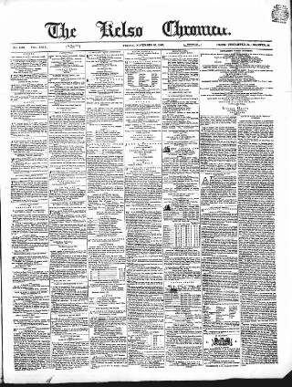 cover page of Kelso Chronicle published on November 30, 1860