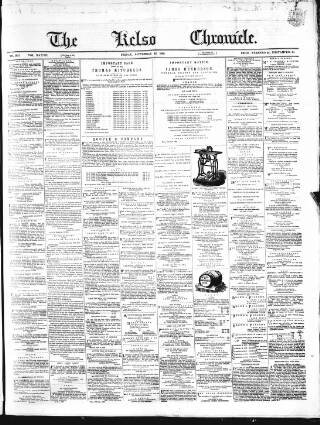 cover page of Kelso Chronicle published on September 18, 1868