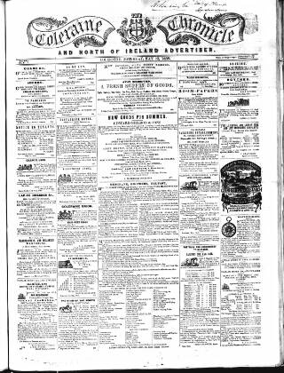 cover page of Coleraine Chronicle published on May 29, 1858
