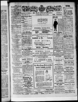 cover page of Coleraine Chronicle published on July 6, 1918