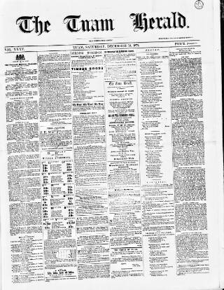cover page of Tuam Herald published on December 30, 1871