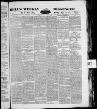 cover page of Bell's Weekly Messenger published on September 18, 1875