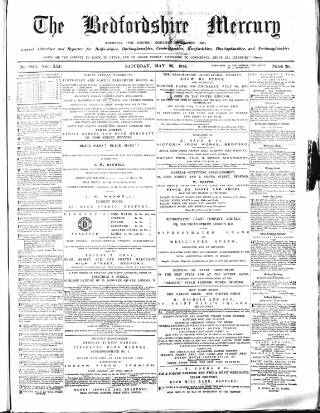 cover page of Bedfordshire Mercury published on May 29, 1875