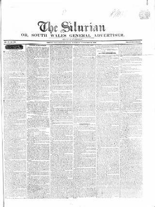 cover page of Silurian published on November 30, 1839