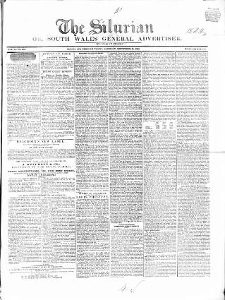 cover page of Silurian published on September 18, 1841