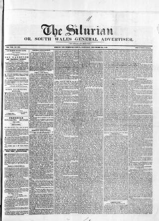 cover page of Silurian published on December 30, 1843