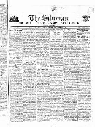 cover page of Silurian published on November 15, 1845