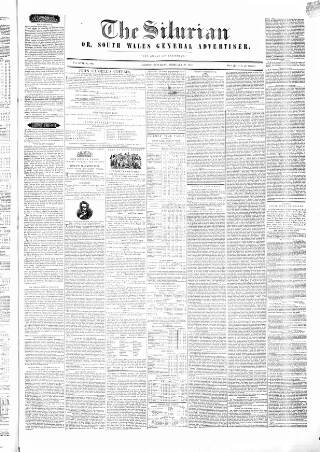 cover page of Silurian published on February 28, 1852