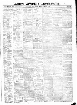 cover page of Gore's Liverpool General Advertiser published on December 30, 1875