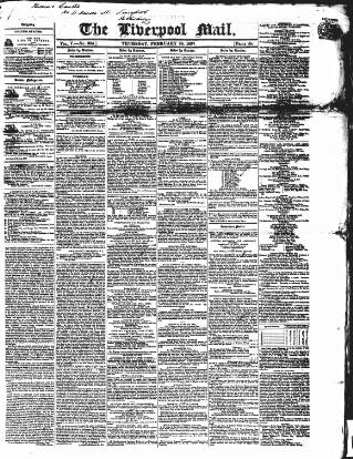 cover page of Liverpool Mail published on February 28, 1839