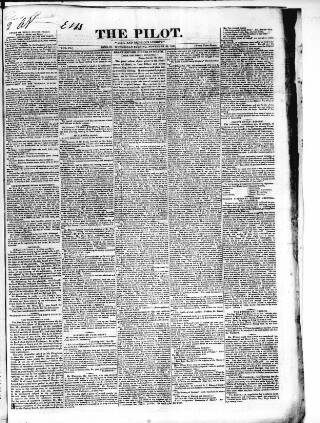 cover page of The Pilot published on November 30, 1831