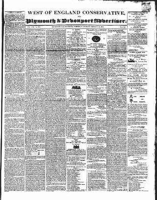 cover page of West of England Conservative published on February 28, 1844