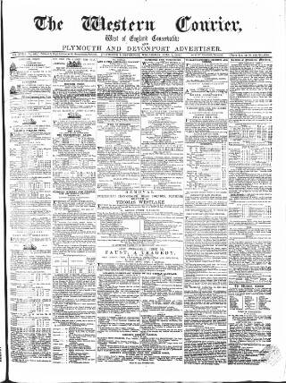 cover page of Western Courier, West of England Conservative, Plymouth and Devonport Advertiser published on July 6, 1853