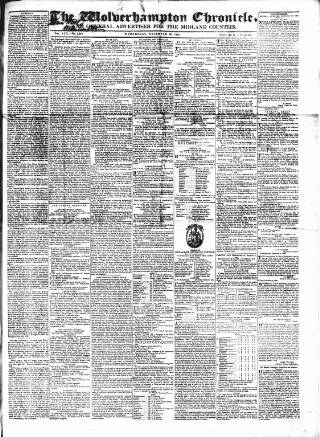 cover page of Wolverhampton Chronicle and Staffordshire Advertiser published on December 30, 1840