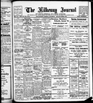 cover page of Kilkenny Journal and Leinster Commercial and Literary Advertiser published on September 18, 1943