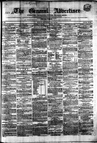cover page of General Advertiser for Dublin and all Ireland published on May 29, 1841