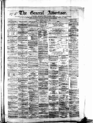 cover page of General Advertiser for Dublin, and all Ireland published on July 6, 1850