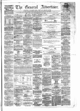 cover page of General Advertiser for Dublin and all Ireland published on December 30, 1854