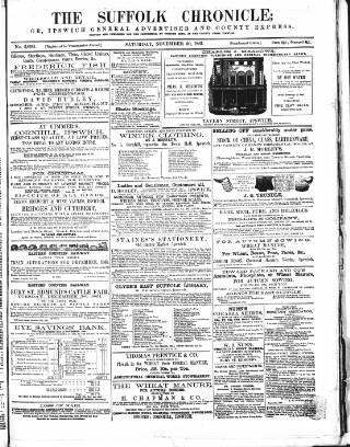 cover page of Suffolk Chronicle published on November 30, 1861