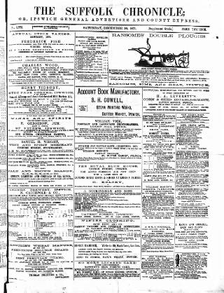 cover page of Suffolk Chronicle published on December 30, 1871