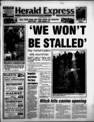 cover page of Torbay Express and South Devon Echo published on July 6, 1995