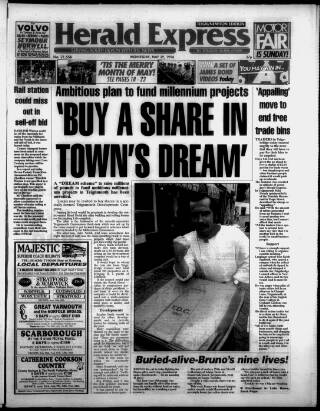 cover page of Torbay Express and South Devon Echo published on May 29, 1996