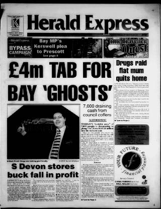 cover page of Torbay Express and South Devon Echo published on November 30, 1999