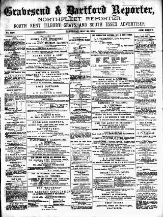 cover page of Gravesend Reporter published on May 29, 1886