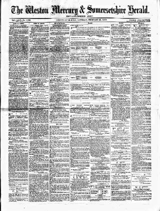 cover page of Weston Mercury published on February 28, 1880