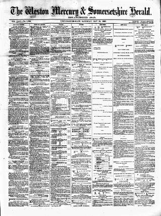 cover page of Weston Mercury published on May 29, 1880