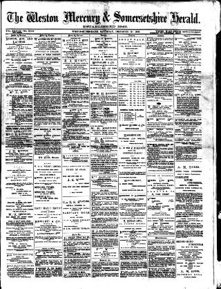 cover page of Weston Mercury published on December 30, 1893