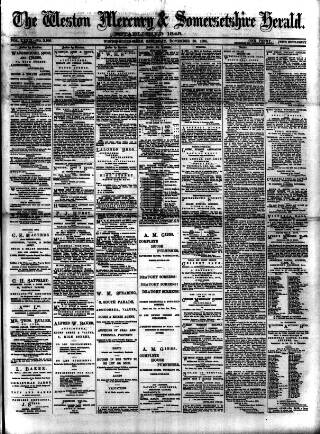 cover page of Weston Mercury published on November 30, 1895