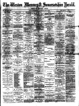 cover page of Weston Mercury published on July 6, 1901