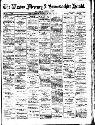 cover page of Weston Mercury published on November 15, 1902