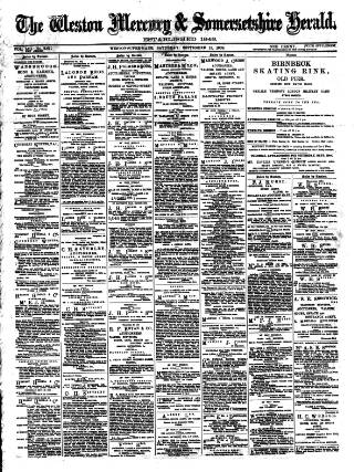 cover page of Weston Mercury published on September 18, 1909