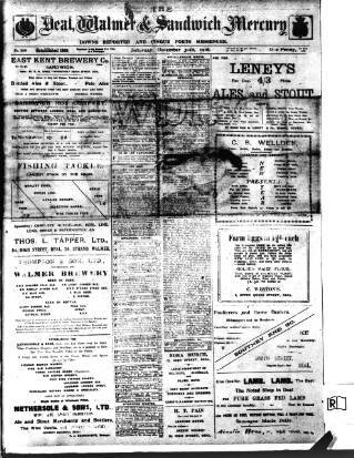 cover page of Deal, Walmer & Sandwich Mercury published on December 30, 1916