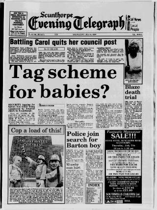 cover page of Scunthorpe Evening Telegraph published on July 6, 1994