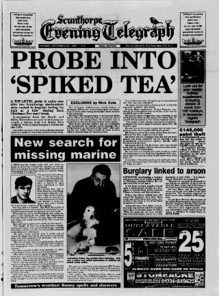 cover page of Scunthorpe Evening Telegraph published on December 30, 1997