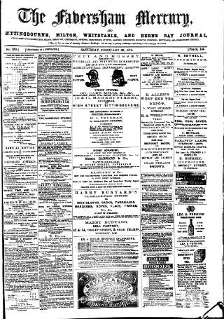 cover page of Faversham Times and Mercury and North-East Kent Journal published on February 28, 1874