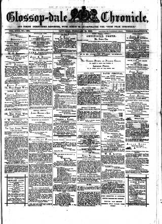 cover page of Glossop-dale Chronicle and North Derbyshire Reporter published on February 28, 1880