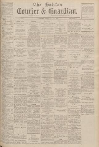 cover page of Halifax Courier published on February 18, 1939