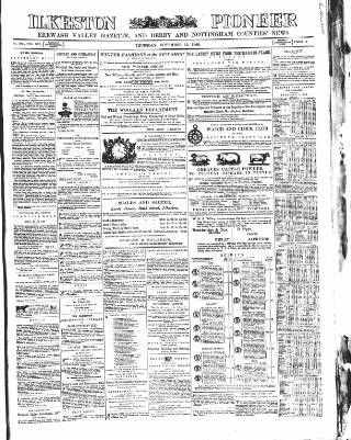 cover page of Ilkeston Pioneer published on November 15, 1866